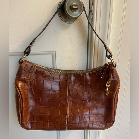 DOONEY & BOURKE LEATHER CROCODILE PURSE HAND BAG - Picture 2 of 8